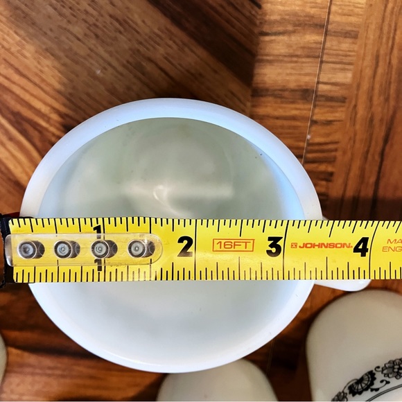 Pyrex corningware old town blue milk glass mug set of 6 mugs navy blue white 70s - Picture 7 of 8